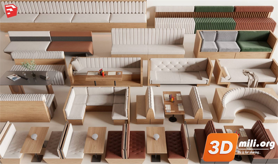 Cafe Furniture Skp Files 